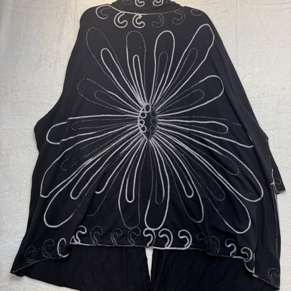 Maggie Barnes Cardigan Womens Size 4X Black Embellished Maximalist Goth - Picture 7 of 7